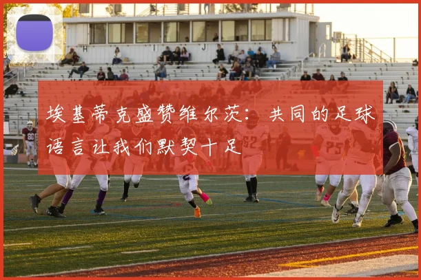 埃基蒂克盛赞维尔茨：共同的足球语言让我们默契十足